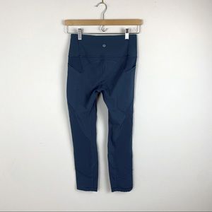Lululemon All The Right Places Crop II 23" Code Blue